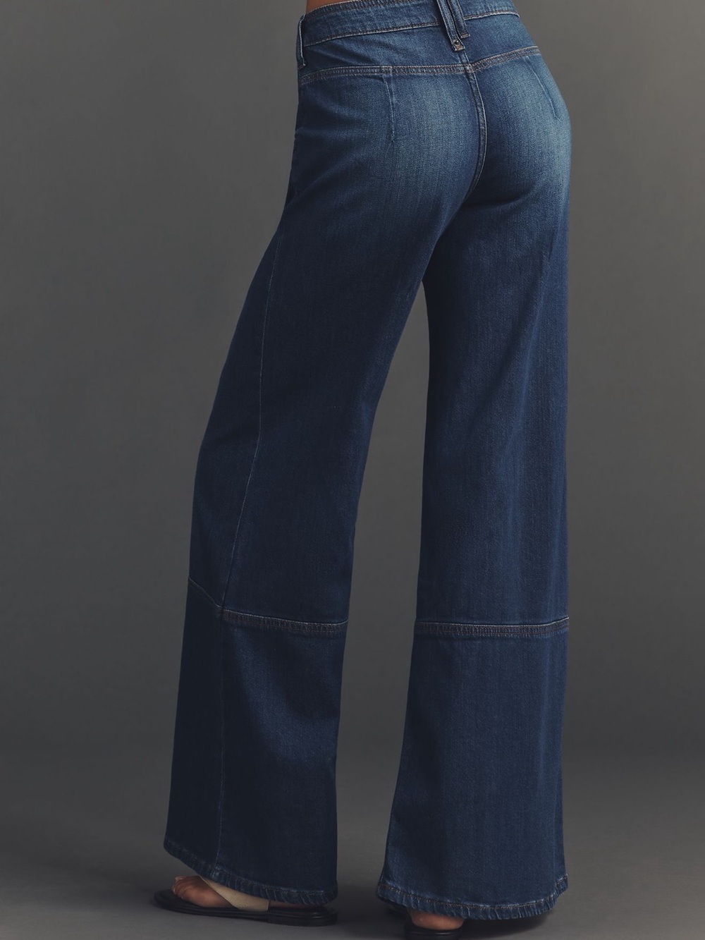 Pilcro Anthropologie Wide-Leg High-Rise Dark Blue Jeans Size 28 Fall Fashion - Picture 3 of 14
